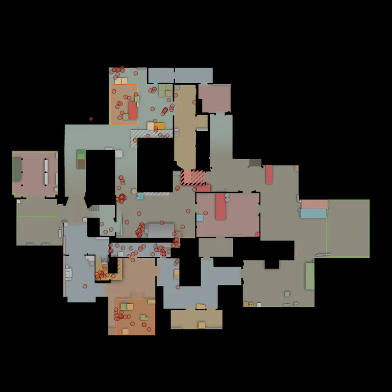 Cache CS2 radar with professional utility landing positions