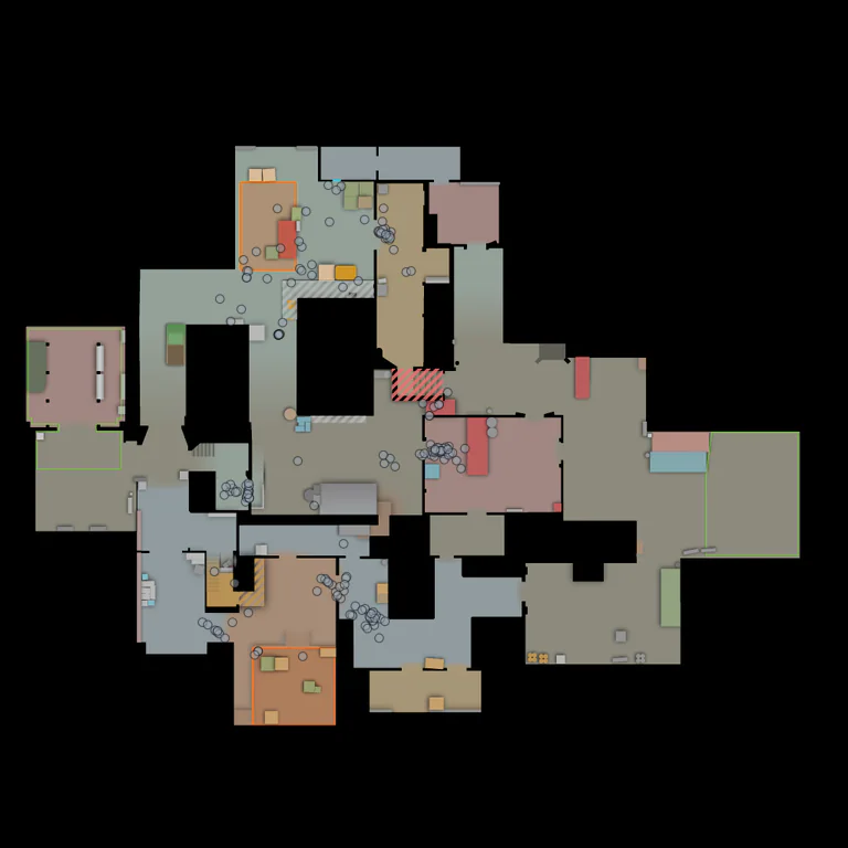 Cache CS2 radar with professional utility landing positions